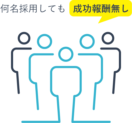 何名採用しても成功報酬無し